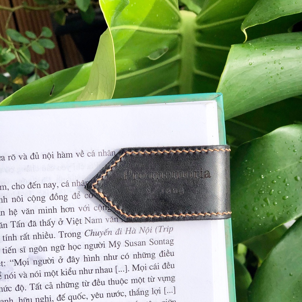 Bookmark Nam Châm/ Kẹp Đánh Dấu Trang Sách Da Thật Handmade Thủ Công Hoàn Toàn