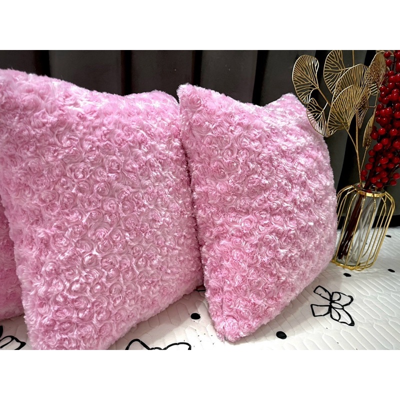 Gối tựa hoa hồng trang trí decor siêu đẹp kt 50x50