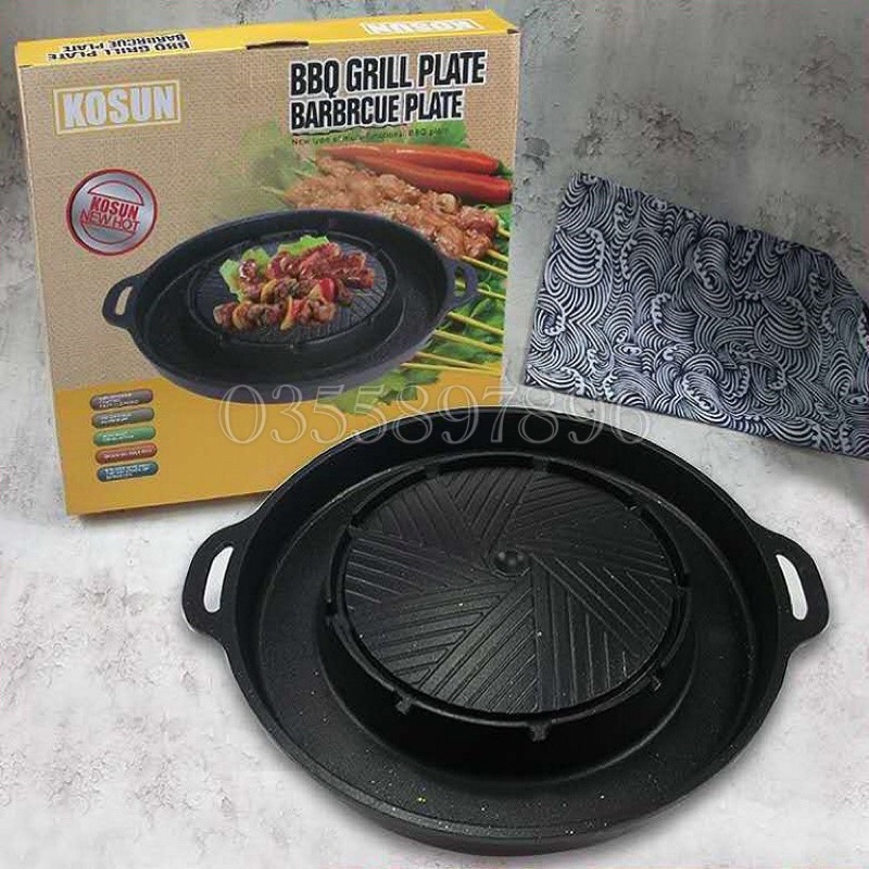 Chảo Nướng - Khay Gang Hàn Quốc Cao Cấp chống dính