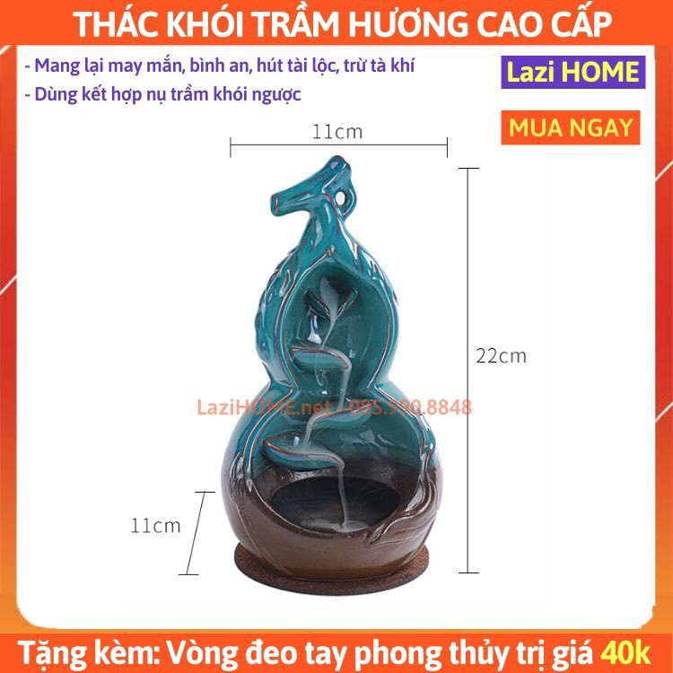 thác khói trầm hương, thac khoi tram huong [XẢ KHO BÁN LỖ] Hồ Lô - Tặng kèm vòng đeo tay pt trị giá 40k 1