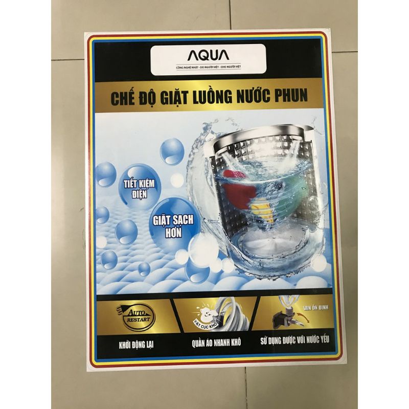 combo 20 tem máy giặt Aqua