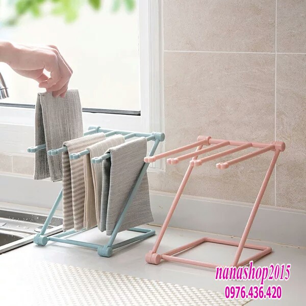Kệ treo khăn, úp bình sữa, cốc gấp gọn