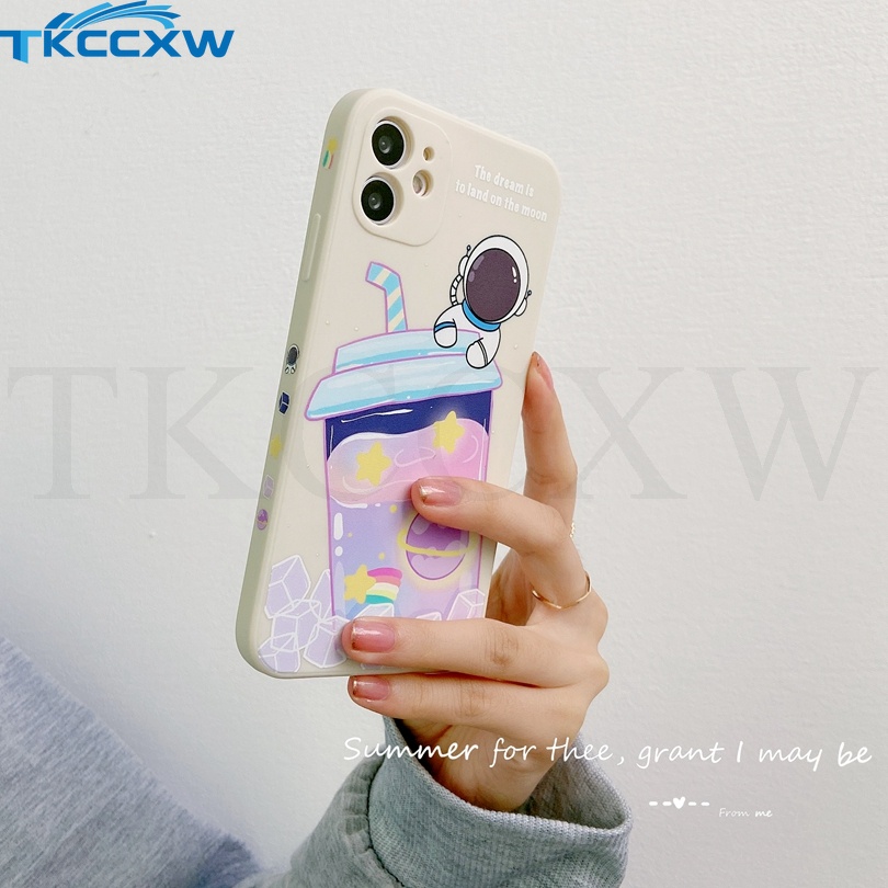 Ốp Điện Thoại Silicon Hình Ly Trà Sữa Cho Samsung Galaxy Note 10 S10 Lite S10 Plus S20 S21 S22 Plus S20 FE Ultra A02 A03 A02S A03S