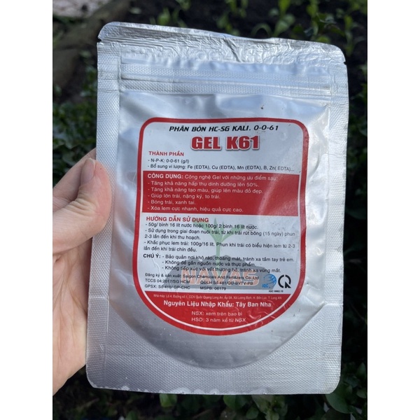 Gel Kali 61- Tạo màu  siêu đẹp, xoá lem, căng nở bề ngang, xanh tai, bóng trái cho trái thanh long Navas