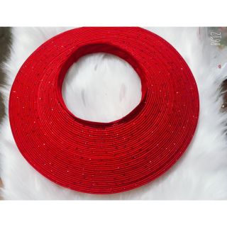 Khăn xếp cô dâu 35 vòng đính kim tuyến