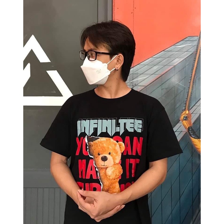 Áo thun INFINITEE Fni0836, Thun 100% Cotton form rộng Unisex