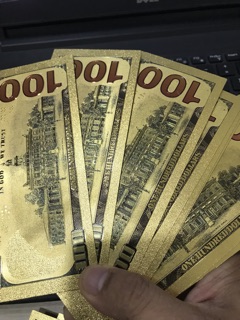 Tờ tiền 100$ mạ vàng