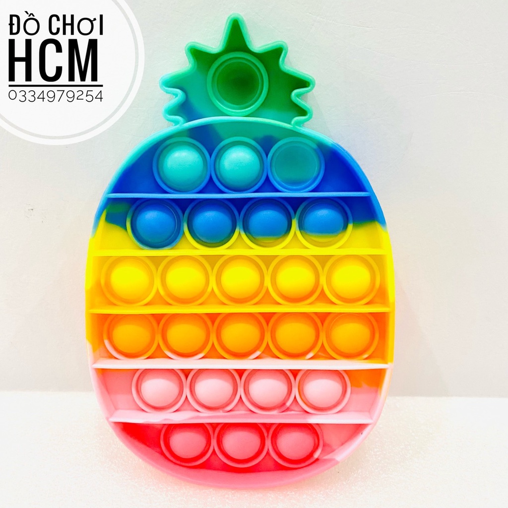[HOT - NHIỀU MẪU] Đồ chơi xả stress bóp bong bóng Pop it Fidget toy, giúp giảm căng thẳng, hình hoa quả, khủng long