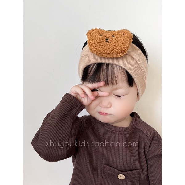 Turban gấu bông cho bé trai gái