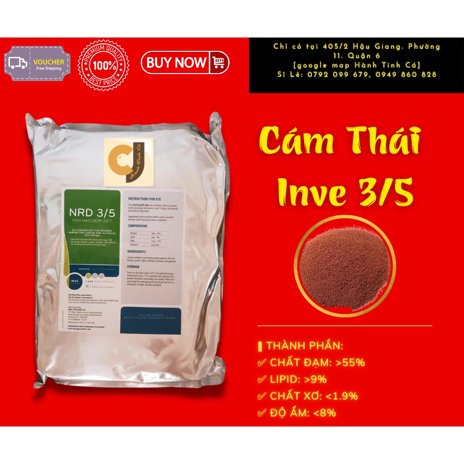 200gram Cám Thái Inve 3/5 SIÊU ĐẠM dành cho cá cảnh thủy sinh