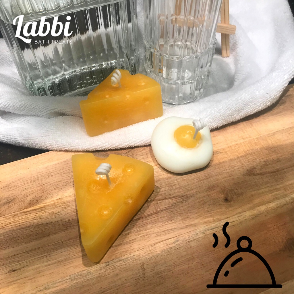 Cheese &amp; Egg CANDLES [Labbi] Nến trang trí / Candle