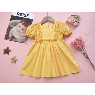 Đầm thô cộc tay bồng bèo ngực BEAN CHUBBY