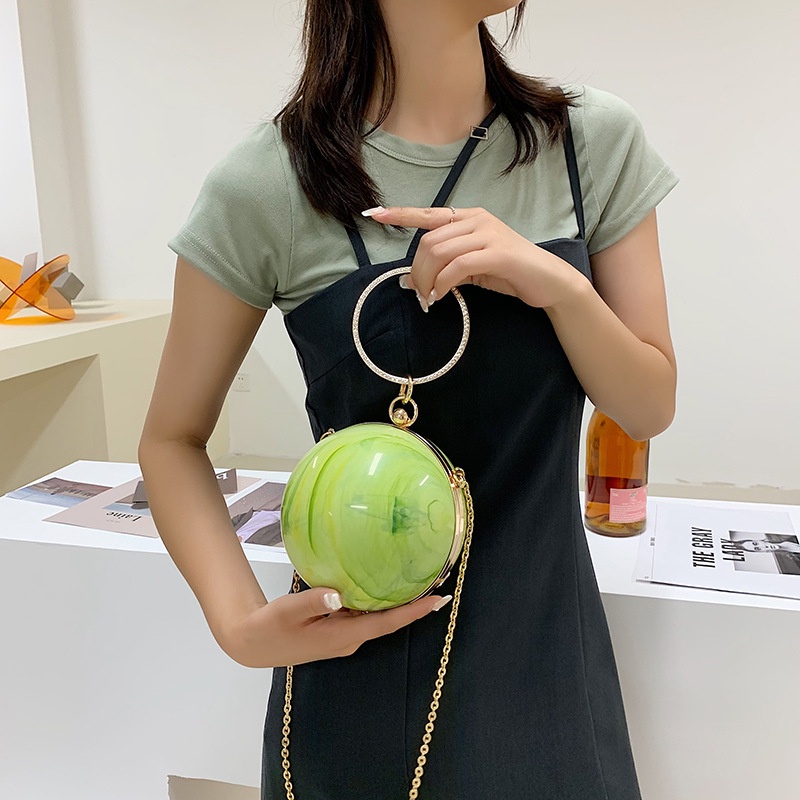 Túi xách đeo vai IELGY dạng tròn độc đáo thời trang cá tính dành cho nữ