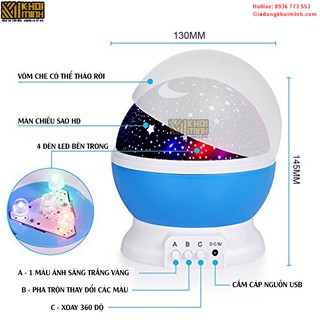 Đèn LED chiếu với khung cảnh bầu trời đầy sao
