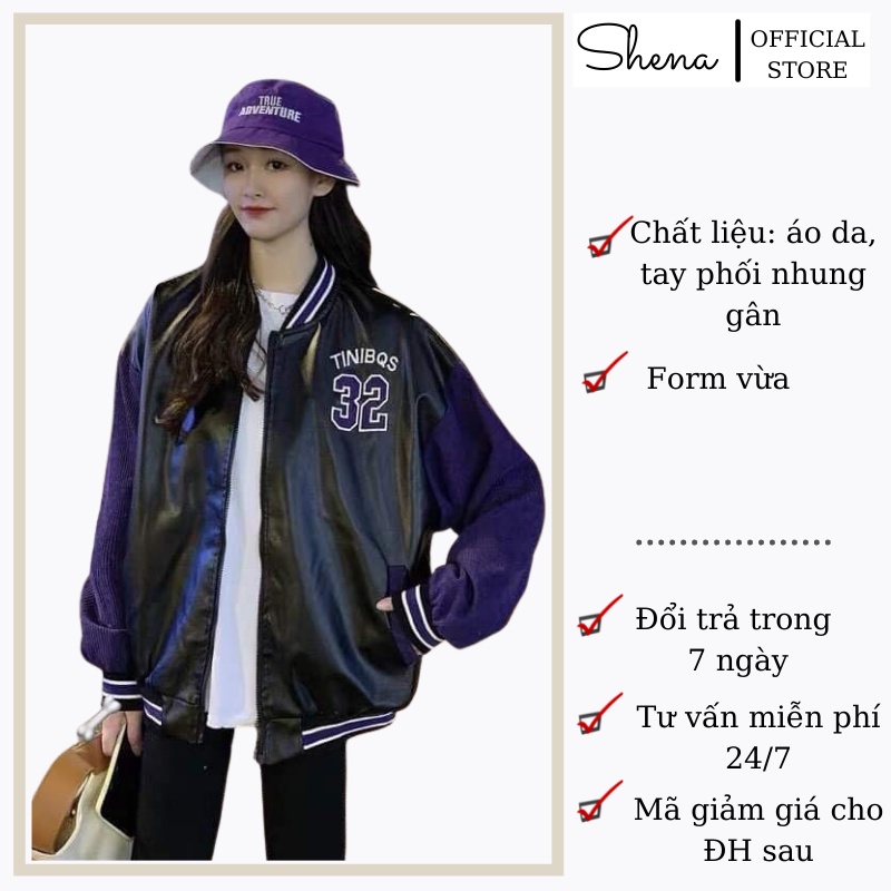 Áo Bomber Nam Nữ Jackets Nhung Tăm Số 32 Shena SP000163 | BigBuy360 - bigbuy360.vn