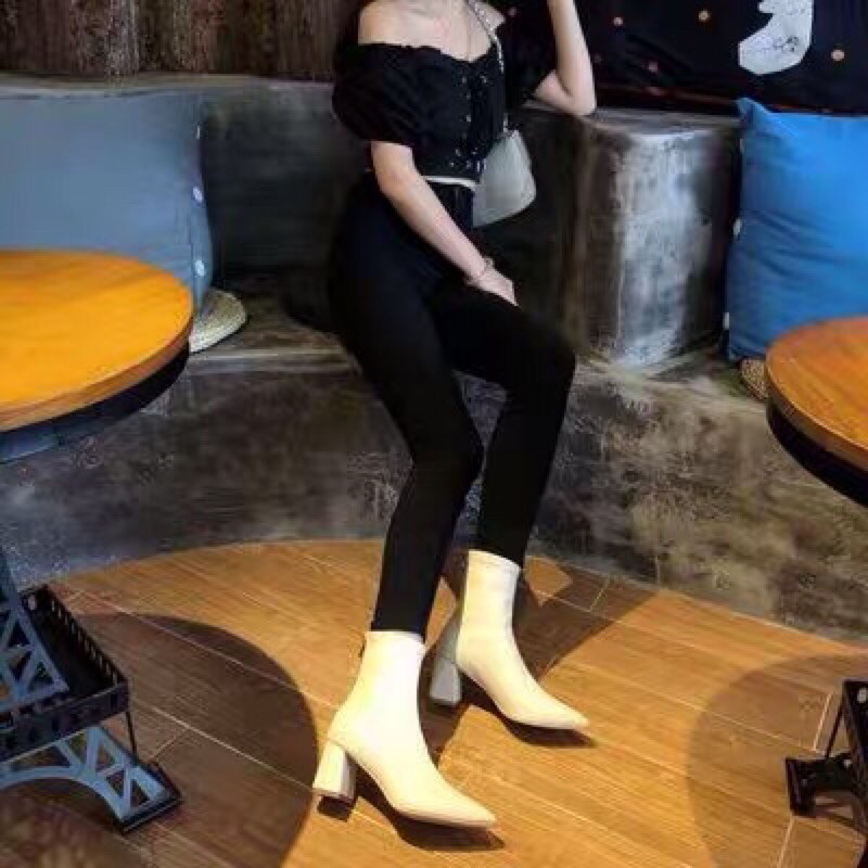 (SẴN) Boots bốt da trơn mũi nhọn cao 7cm G021 | BigBuy360 - bigbuy360.vn