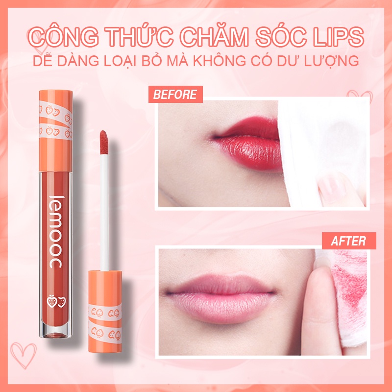 [Hàng mới về] Son kem lì LEMOOC chống nước thiết kế lâu phai 12 màu sắc lựa chọn