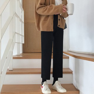 [Đến Thời Gian Thấp] Quần Ống Rộng Phong Cách Hàn Quốc Màu Đen