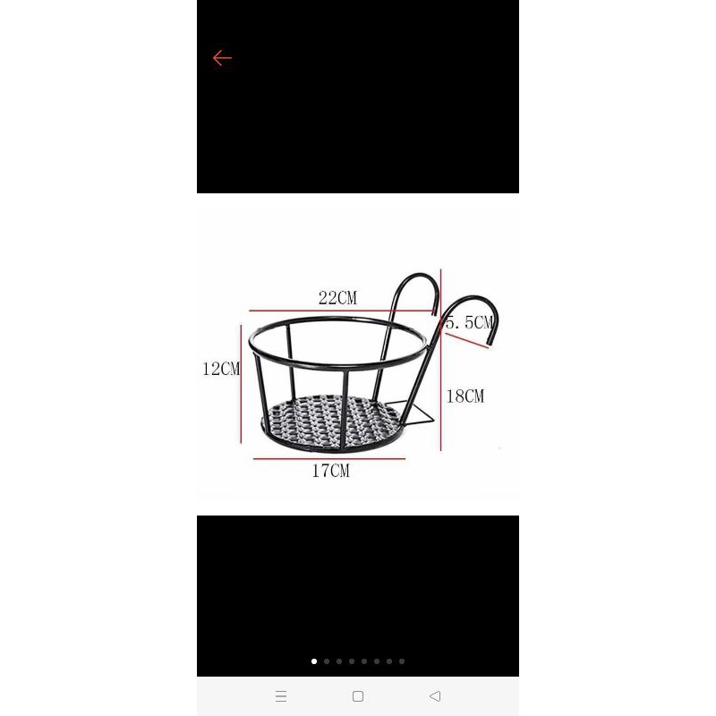 Giá sắt tròn treo ban công