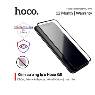 Kính Cường Lực Full Màn Hình Hoco G5 Cho Các Dòng IPhone X / Xs / Xr / Xs Max / 11 / 11 Pro / 11 Pro Max / 7 / 8 Plus