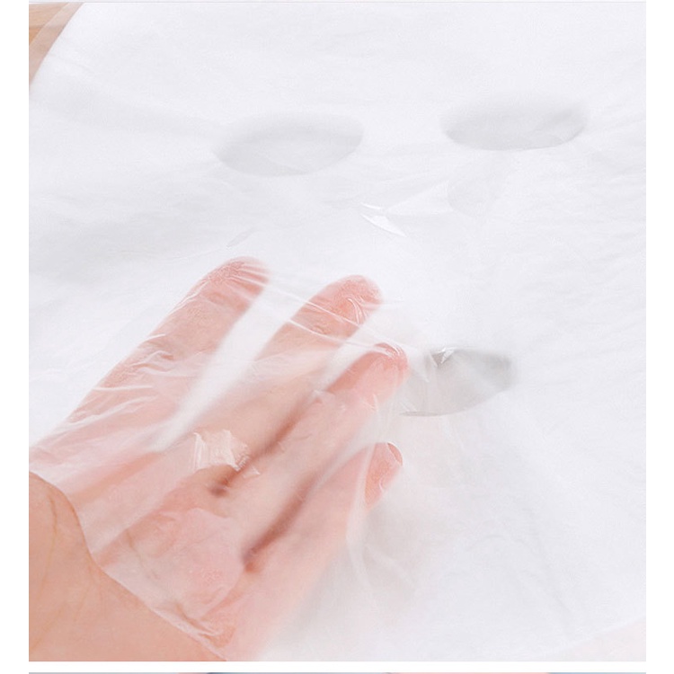 Bịch 100 miếng Mặt nạ nilong ủ mặt, mặt nạ ni lông ủ trắng, ủ tê cho spa siêu mỏng chịu nhiệt