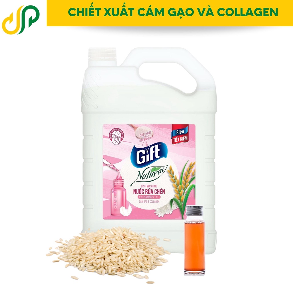 Nước rửa chén Gift đủ hương bình 3kg8