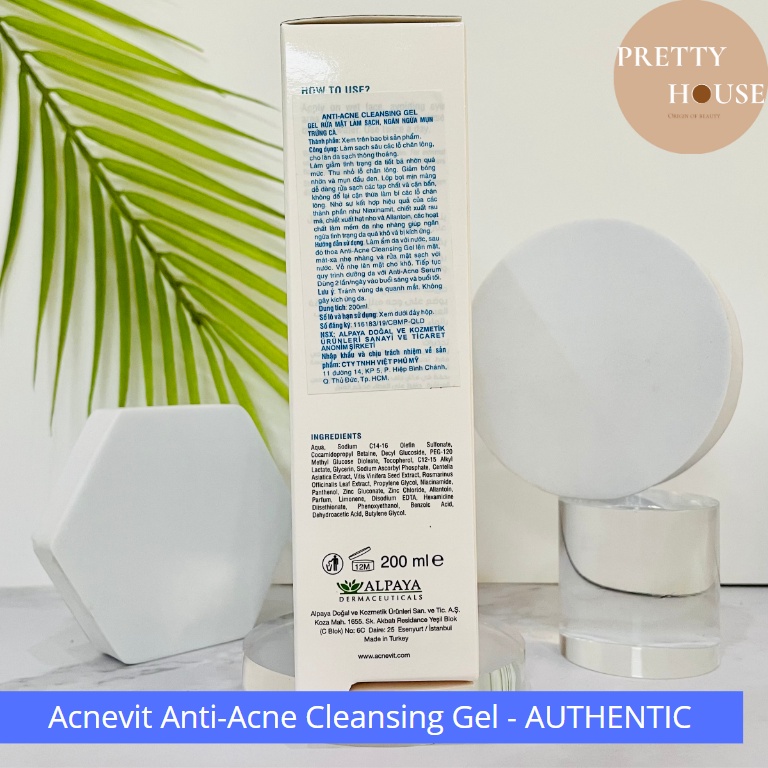 Sữa rửa mặt dành cho da mụn ACNEVIT Anti-Acne Cleansing Gel