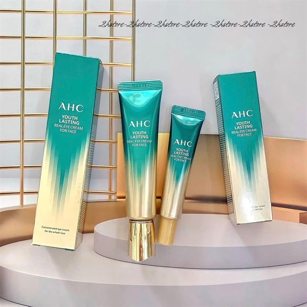 Kem Dưỡng Mắt AHC Youth Lasting Real Eye Cream For Face, Tuyp Xanh 2021 - Elbi Beauty Cosmetics &amp; Skincare