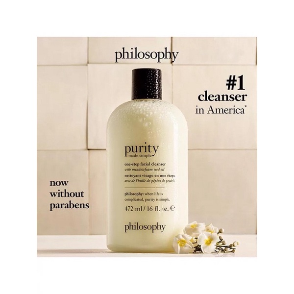 Sữa rửa mặt tẩy trang Philosophy purity made simple yêu thích số 1 tại Mỹ
