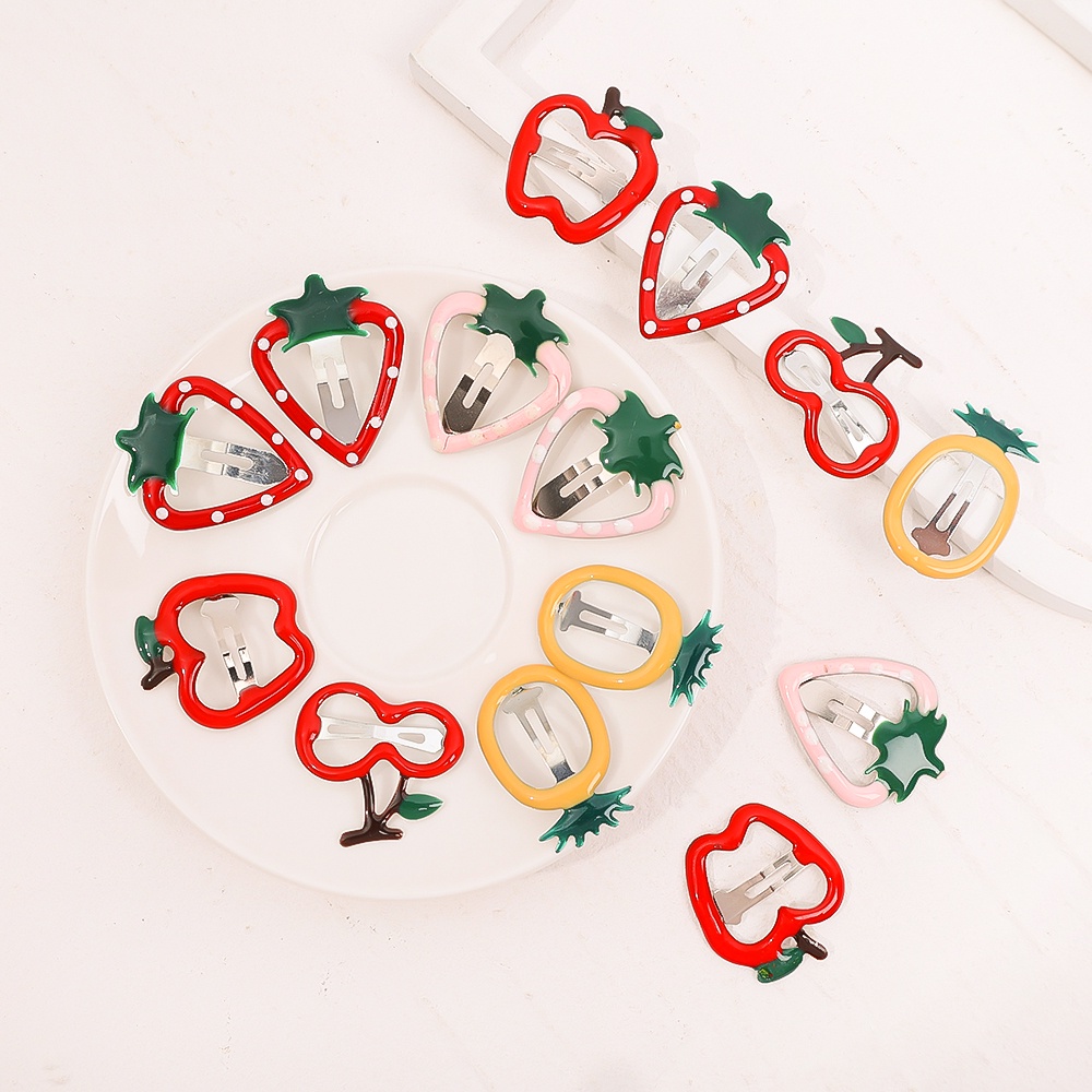 Set 5 Kẹp Tóc Hình Trái Cây Hoạt Hình Đáng Yêu Cho Bé Gái