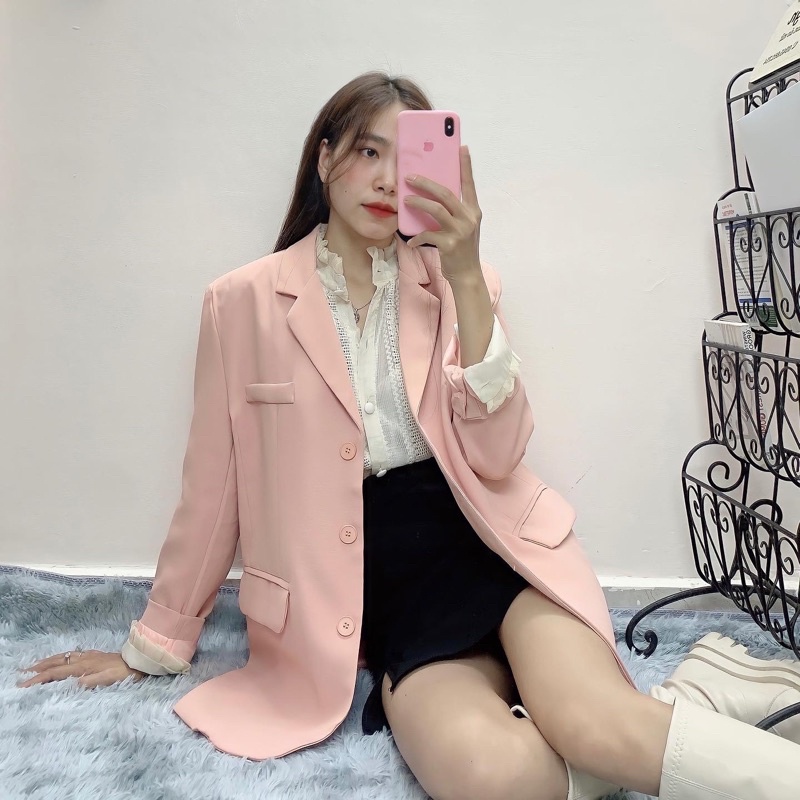Áo khoác blazer oversize 3 nút premium - TD Design
