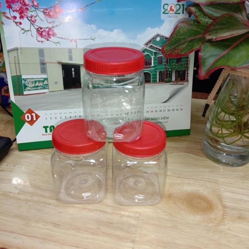 Hũ đựng gia vị thuỷ tinh kèm muỗng- Lọ đựng gia vị thủy tinh 250ml