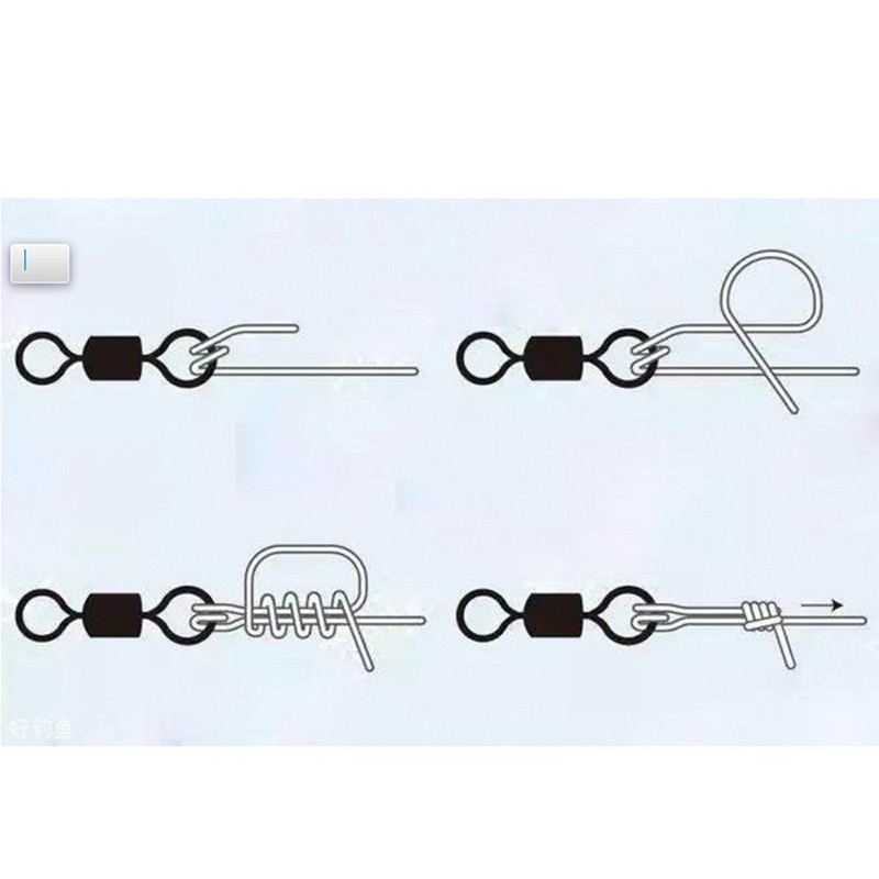Tokushima Bộ 100 khóa xoay câu cá có vòng bi chắc chắn dùng gắn mồi câu