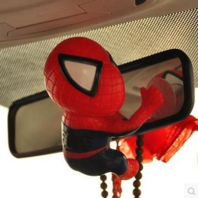 Người nhện spider-man gắn kính xe hơi trang trí nhà cửa HÌNH THẬT 2 màu đen đỏ