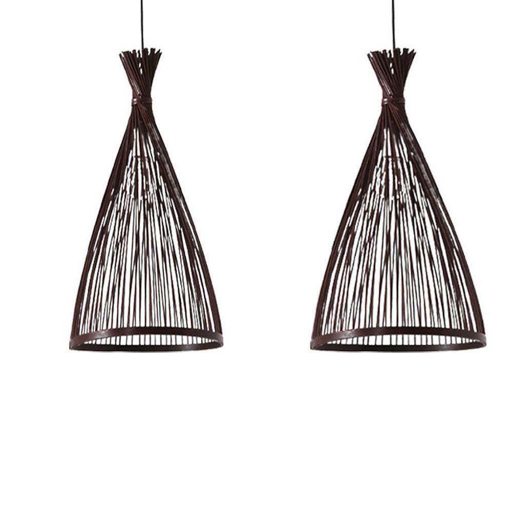 GOGOUP Đèn Treo Trần Nhà Ánh Sáng Nâu Cố Định