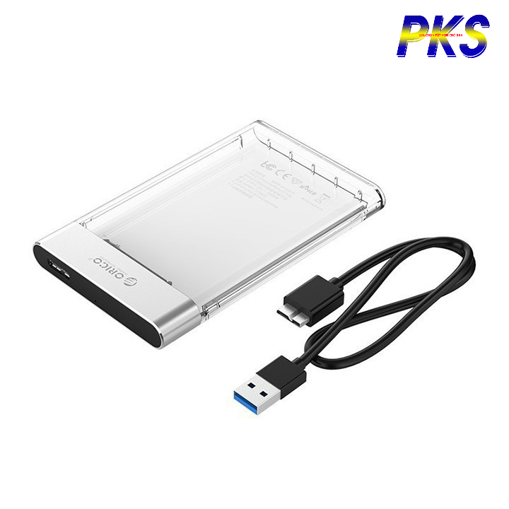 Box ổ cứng 2.5 inch SATA trong suốt USB 3.0 cáp 0.5m Orico 2139U3 - Hàng chính hãng