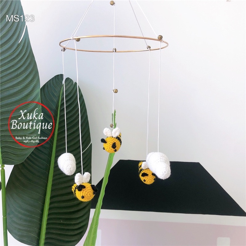 Chuông gió Trang Trí Phòng, Treo Nôi Treo Cũi Hình Ong (Hàng Cao Cấp) Đẹp Mắt Thích Hợp Trang Trí Phòng