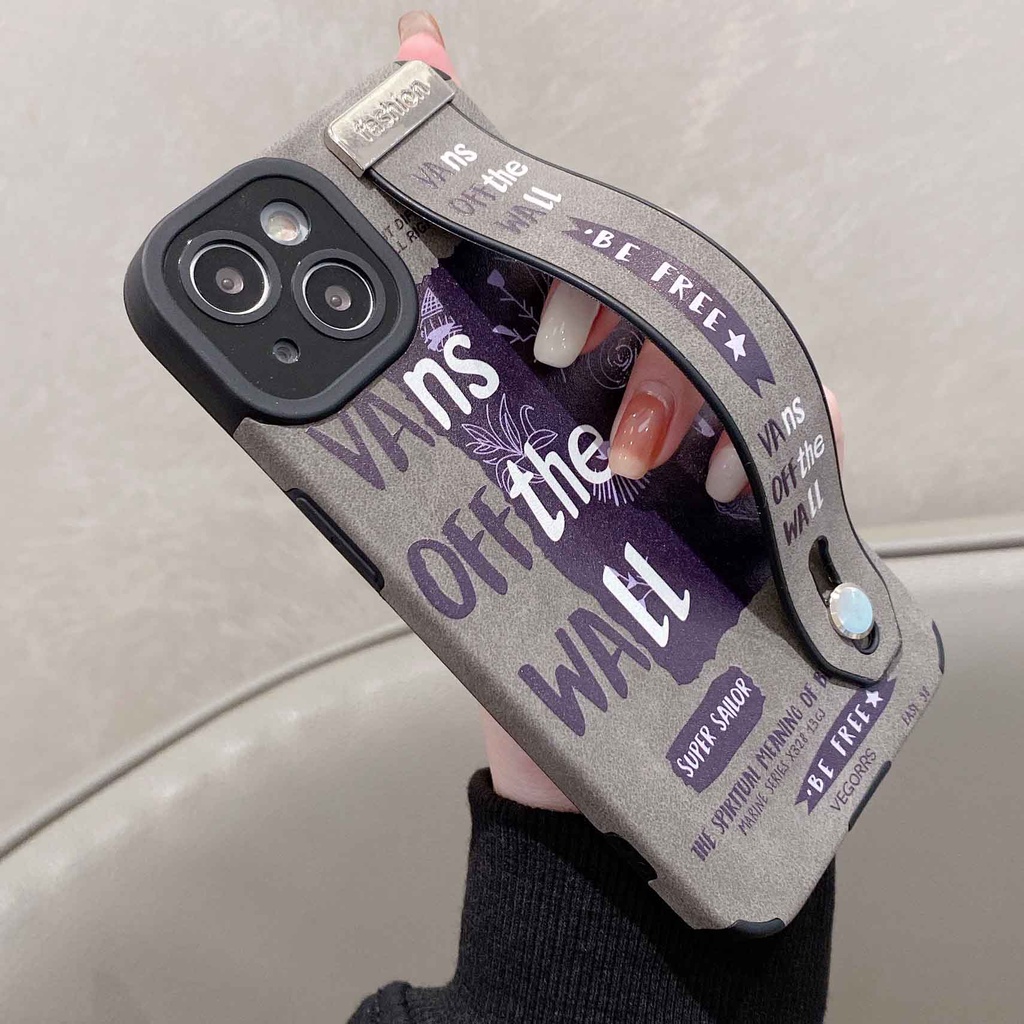 Ốp Điện Thoại Da Lộn Có Dây Đeo Cổ Tay Cho iPhone 14ProMax 13 12Pro 11Promax 7P XS XR