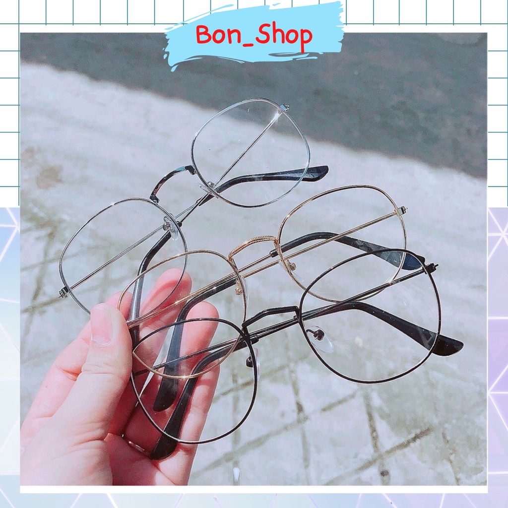 Gọng kính giả cận thời trang gọng hợp kim siêu nhẹ - Cận ngố Nobita 1158_Bon Shop