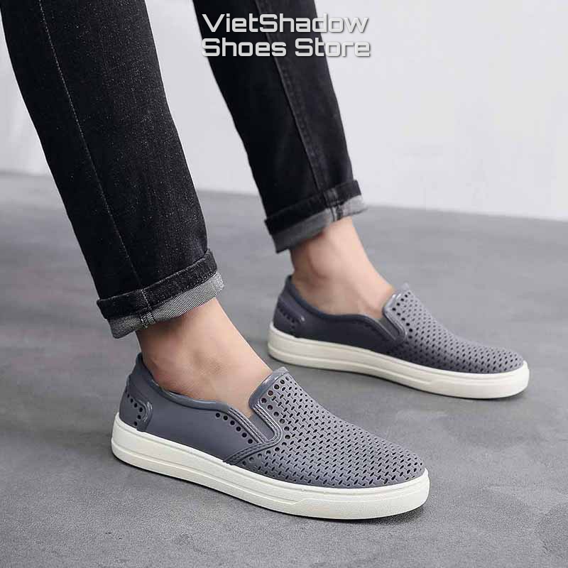 Slip on nhựa - Giày lười nhựa nam - Mũ giày bằng PVC đế TPU êm, mềm, không thấm nước - Mã SP HH2036 | BigBuy360 - bigbuy360.vn