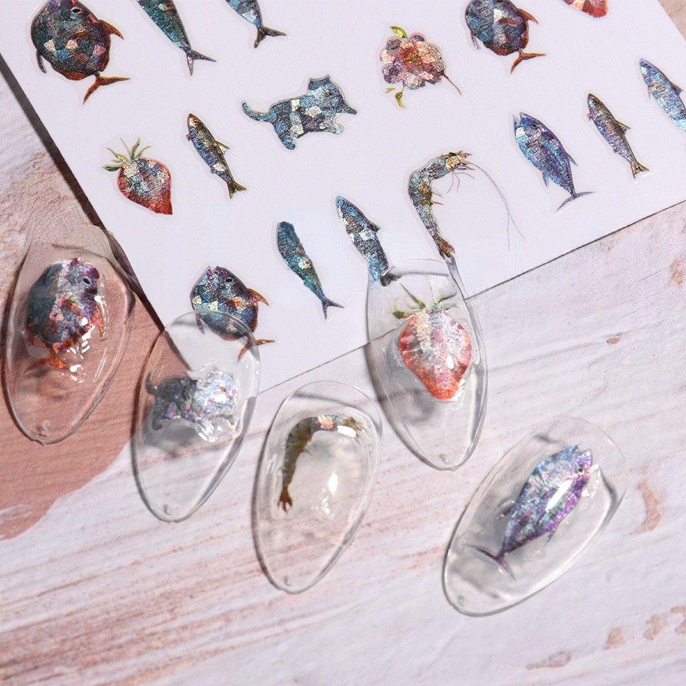 Giấy Dán Móng Tay 3D Hình Kẹo Hoạt Hình DIY