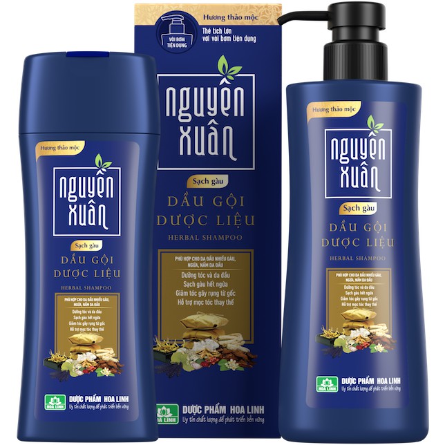 DẦU GỘI, XẢ DƯỢC LIỆU NGUYÊN XUÂN 180ml, 200ml, vòi 250ml, gói 6.5ml