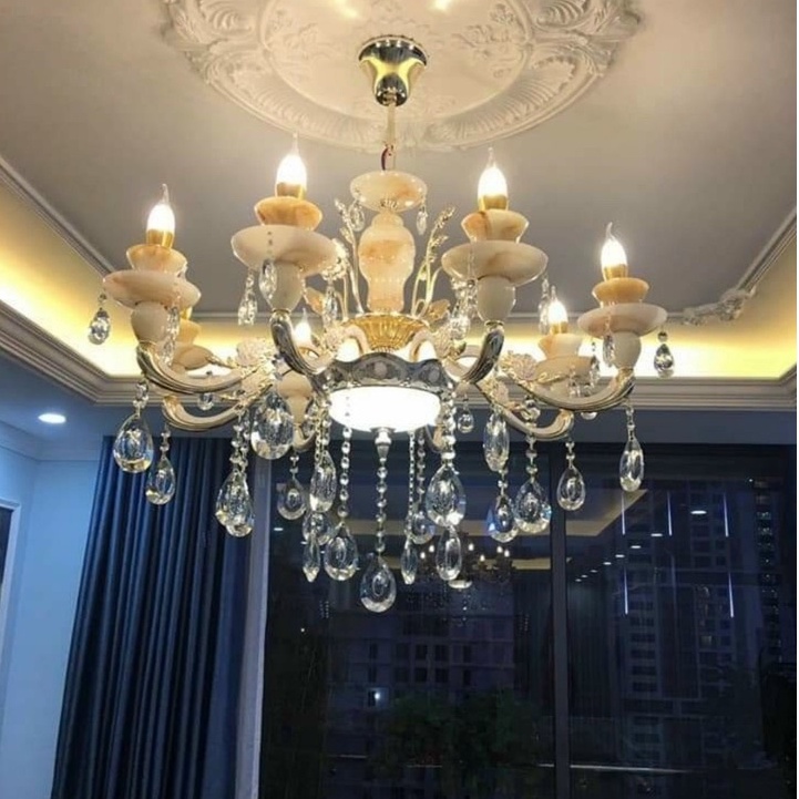 Đèn chùm - đèn trang trí DEMAXIA kiểu dáng sang trọng kèm bóng led nến chuyên dụng