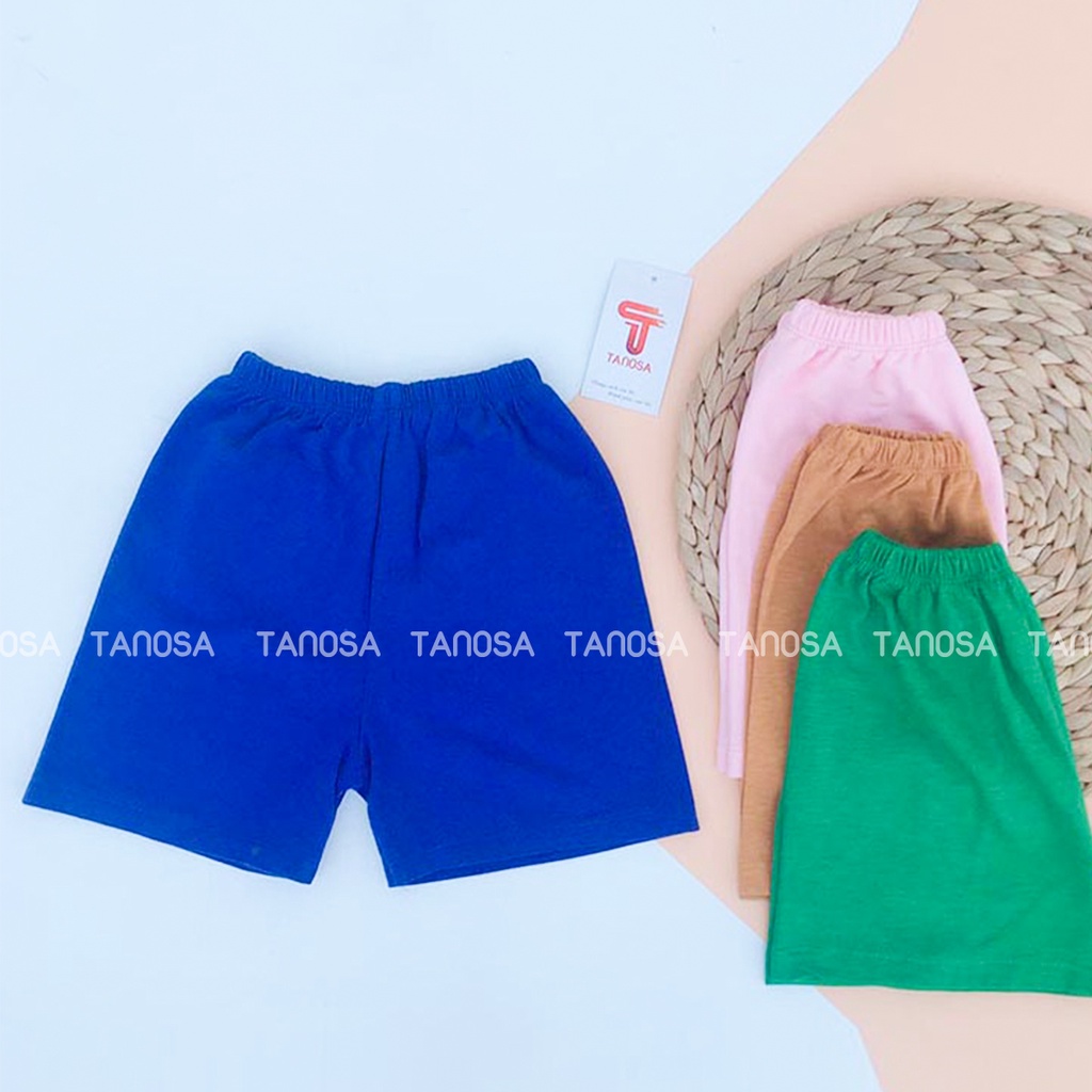 Quần Đùi Short Thun Cho Bé Trai Bé Gái chất Cotton TANOSA Mềm Mại Thoáng Mát từ 1-4 tuổi