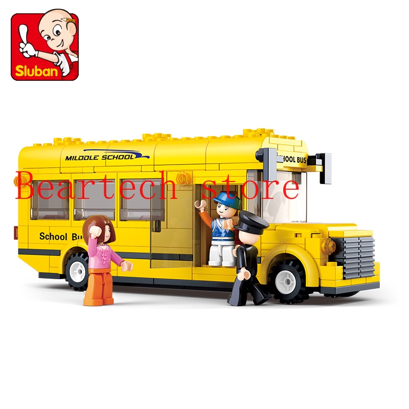 Bộ lắp ráp lego xe buýt dành cho trẻ em có hướng dẫn kèm theo