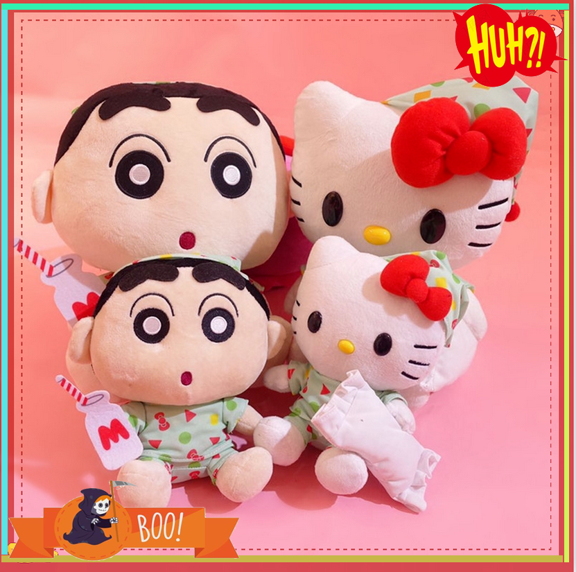 HELLO KITTY Búp Bê Nhồi Bông Hình Nhân Vật Shin-Chan Dễ Thương