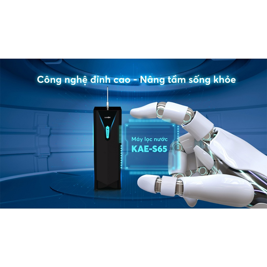 Máy lọc nước 11 lõi Hydro-Ion KAE-S65 Karofi, Màng RO 100 GPD Purifilm Mỹ - Bảo hành 36 tháng