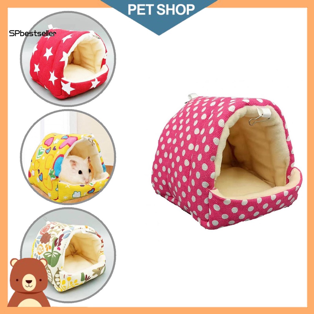 Tổ kiêm giường ngủ cho chuột hamster/vẹt đuôi dài vải lông đa chức năng