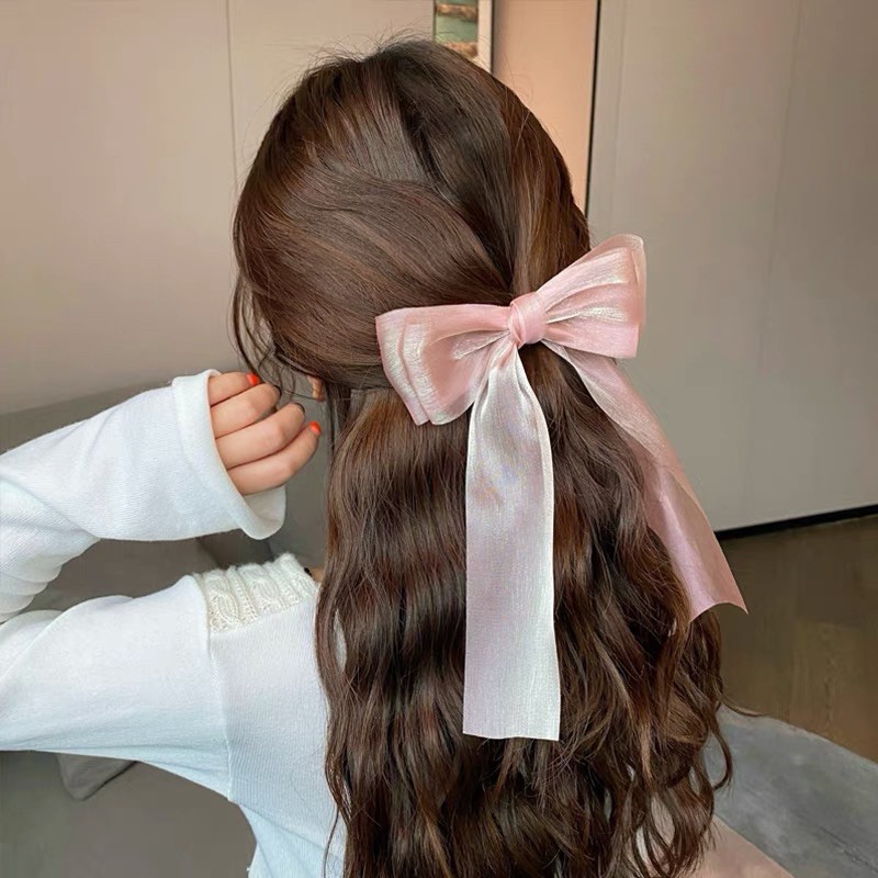 Kẹp tóc đầu cá nơ xinh