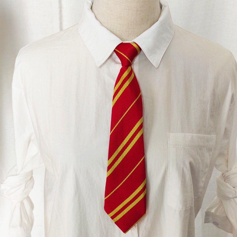 Cà Vạt Ngắn Co Giãn Họa Tiết Sọc Phong Cách Harry Potter